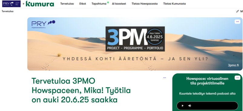 3PMO Howspace alustalla