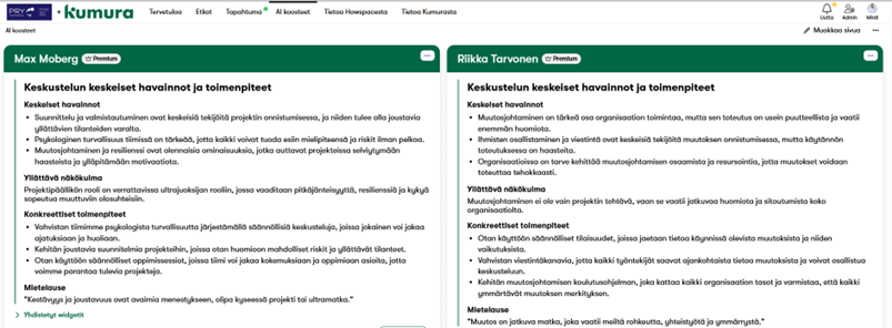 3PMO Howspace tekoälykooste muistiinpanoista